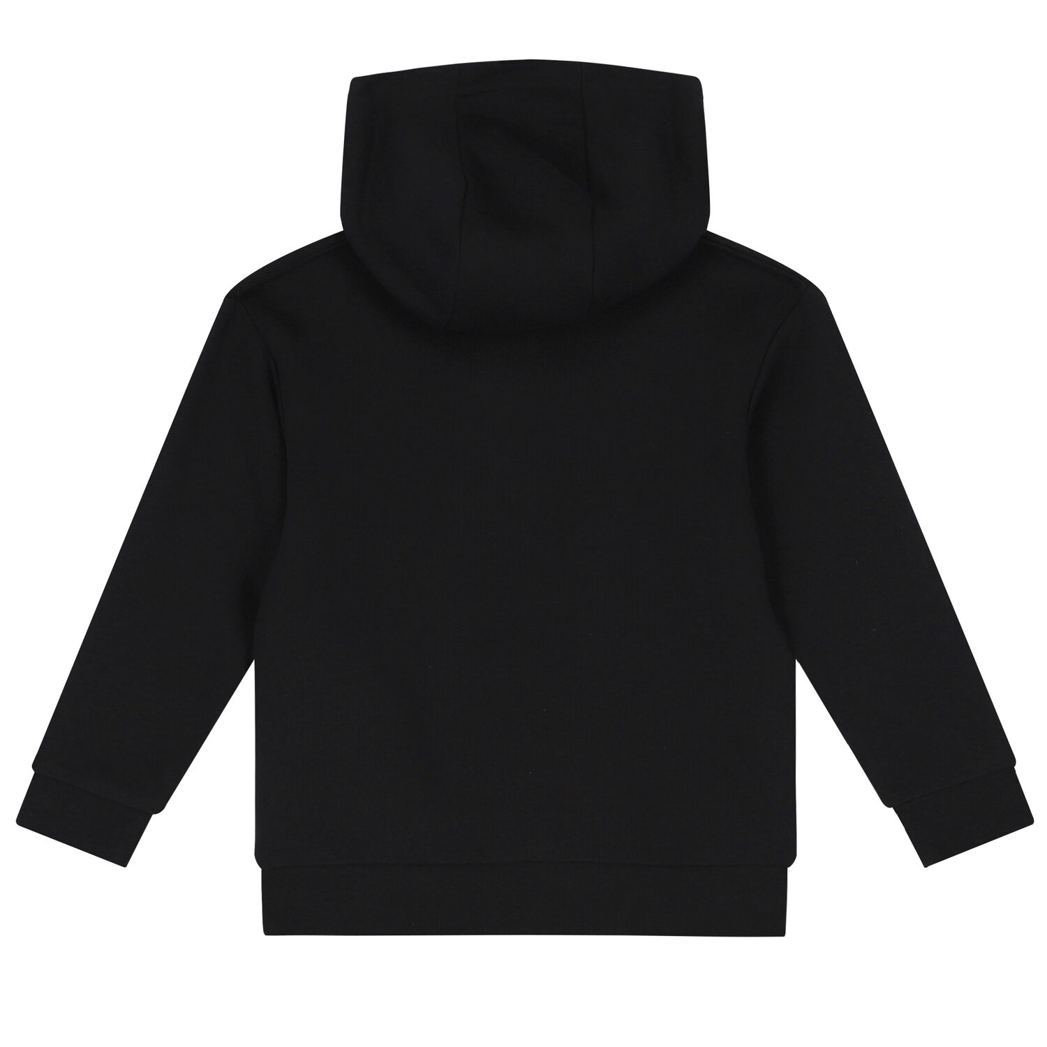 Boys Black Logo Zip-Up Hooded Top, 1, hi-res image number null