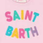 فستان بنات بالشعار باللون الوردي, 2, hi-res