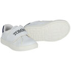 Boys White Logo Trainers, 1, hi-res