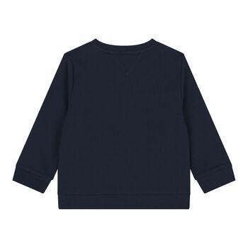 Baby Boys Navy Blue Logo Sweatshirt