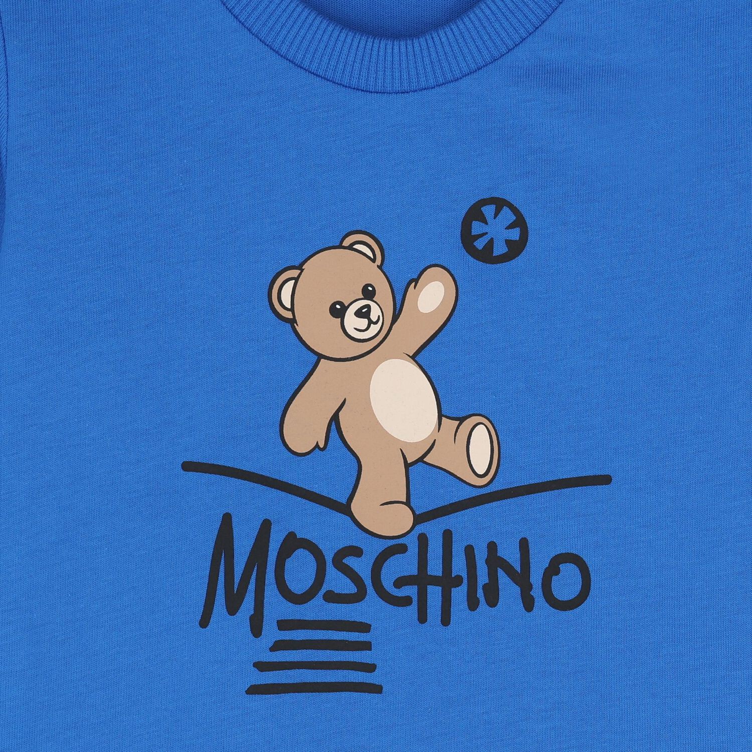 Younger Blue Teddy Bear Logo Long Sleeve Top, 2, hi-res