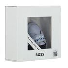 حذاء أولاد ما قبل المشى بالشعار باللون الأزرق, 1, hi-res