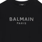 Girls Black Logo Dress, 1, hi-res