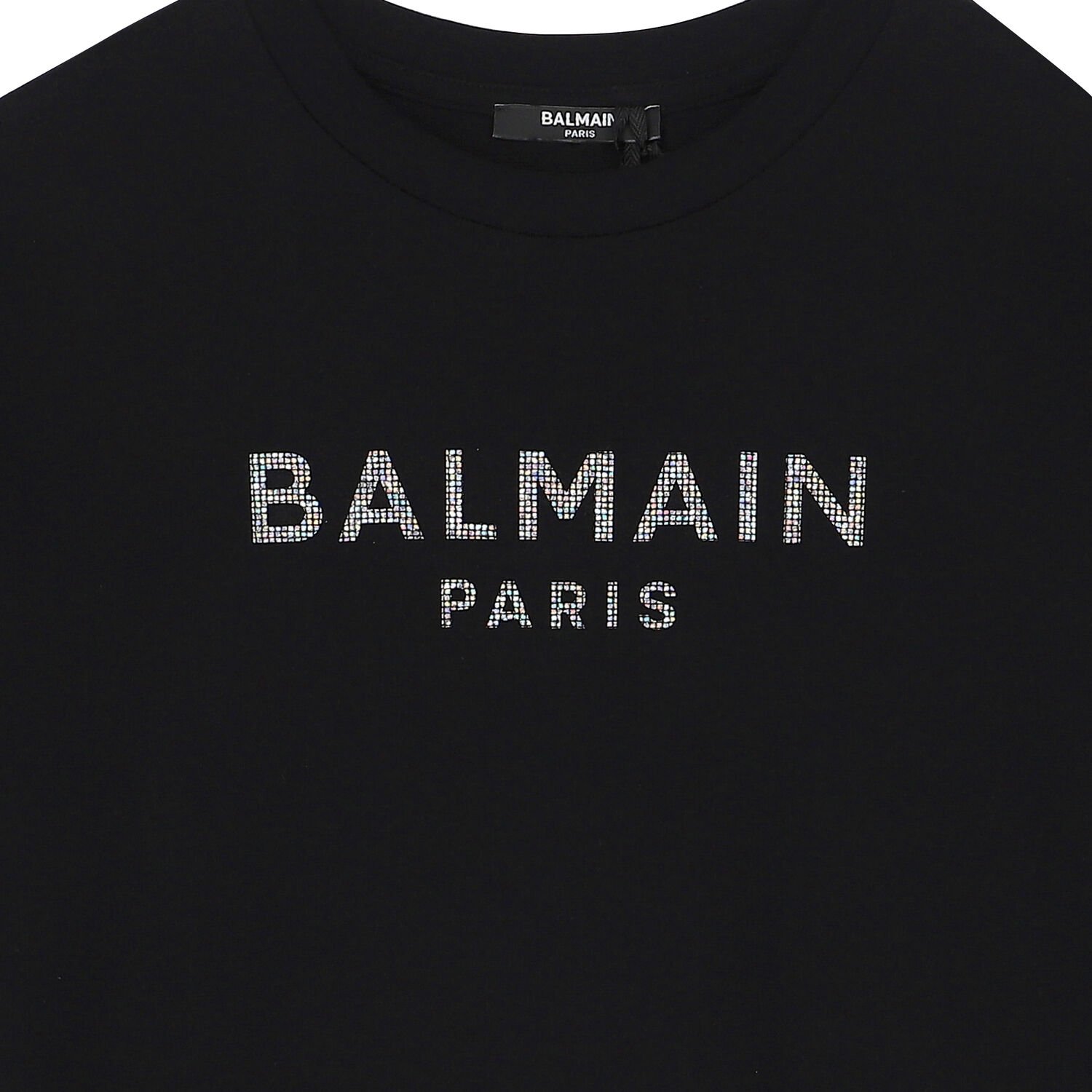 Girls Black Logo Dress, 1, hi-res