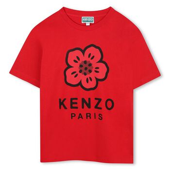 Red Logo Flowers T-Shirt