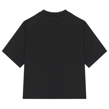 تيشيرت للأولاد بشعار دب تيدي باللون الأسود