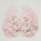 لفافة الموسلين للبنات بطبعة أرنب باللون العاجي ( قطعتين ), 1, hi-res