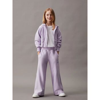 Girls Purple Logo Trousers