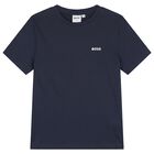 Boys Blue & Navy Blue Logo T-Shirts (2 Pack), 1, hi-res