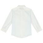 Boys White Logo Shirt, 1, hi-res
