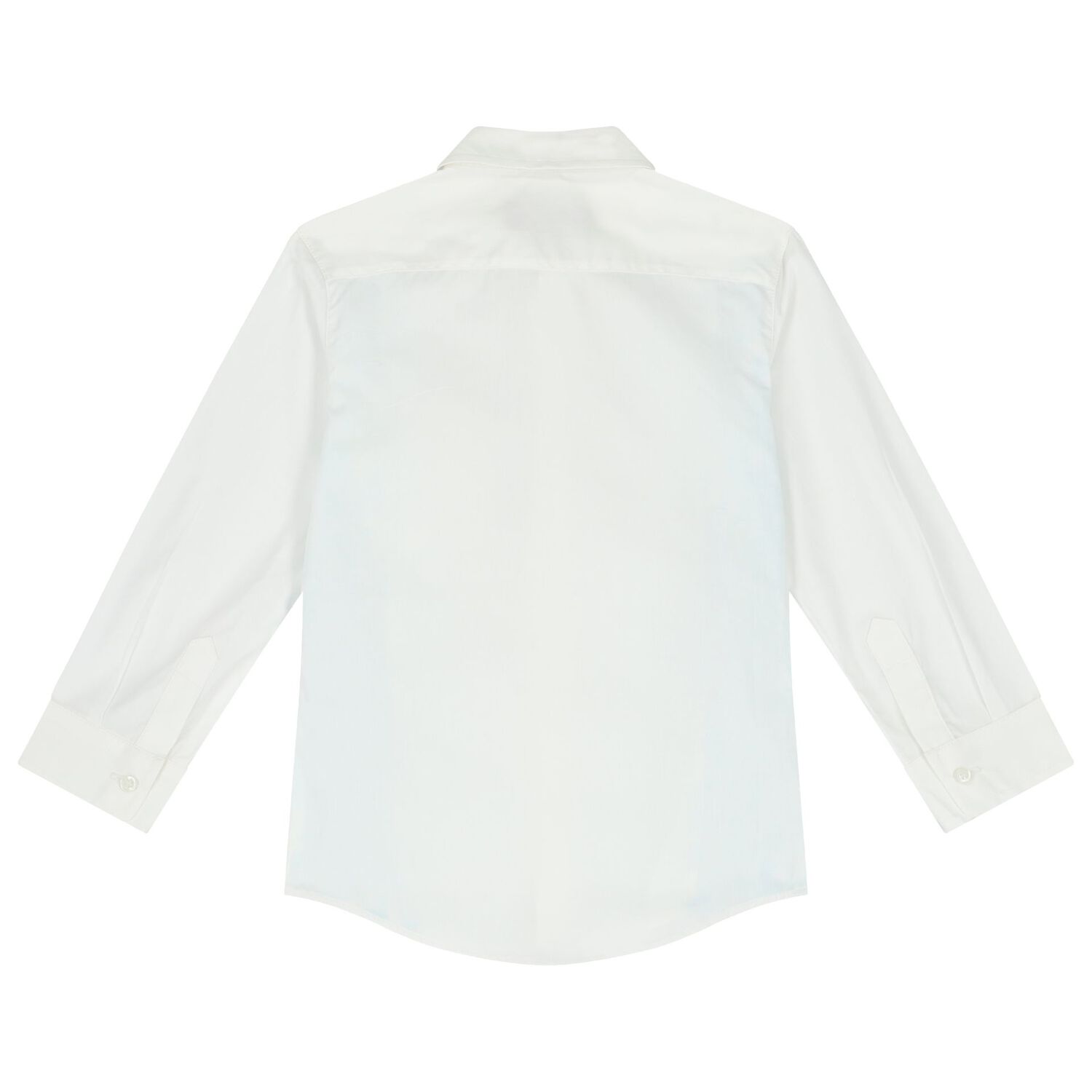 Boys White Logo Shirt, 1, hi-res