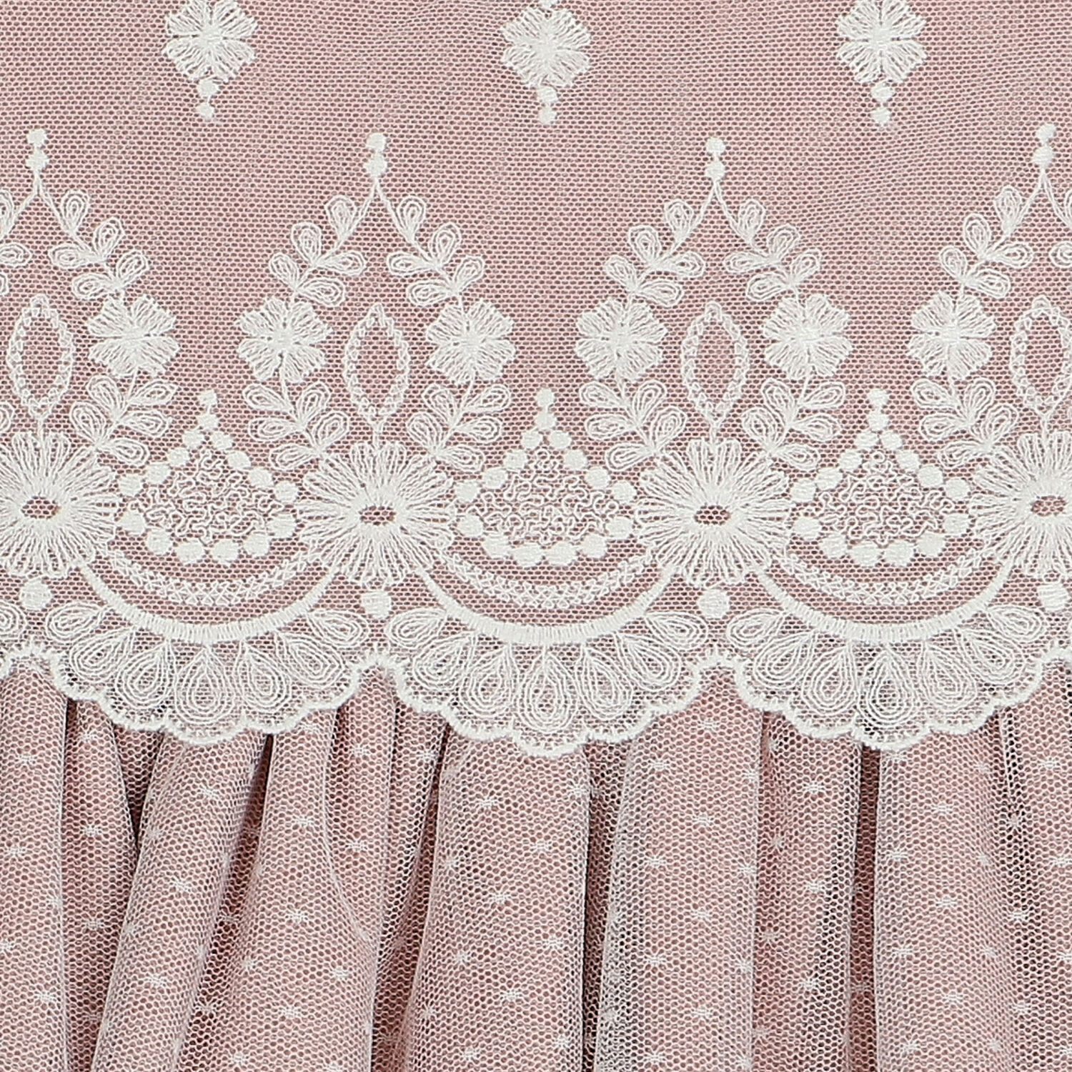 Younger Girls Pink Tulle & Lace Dress, 1, hi-res image number null