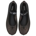 Girls Black Bow Jelly Shoes, 1, hi-res