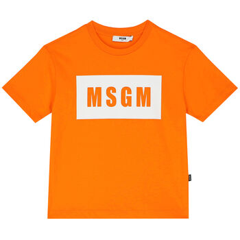 Orange & White Logo T-Shirt