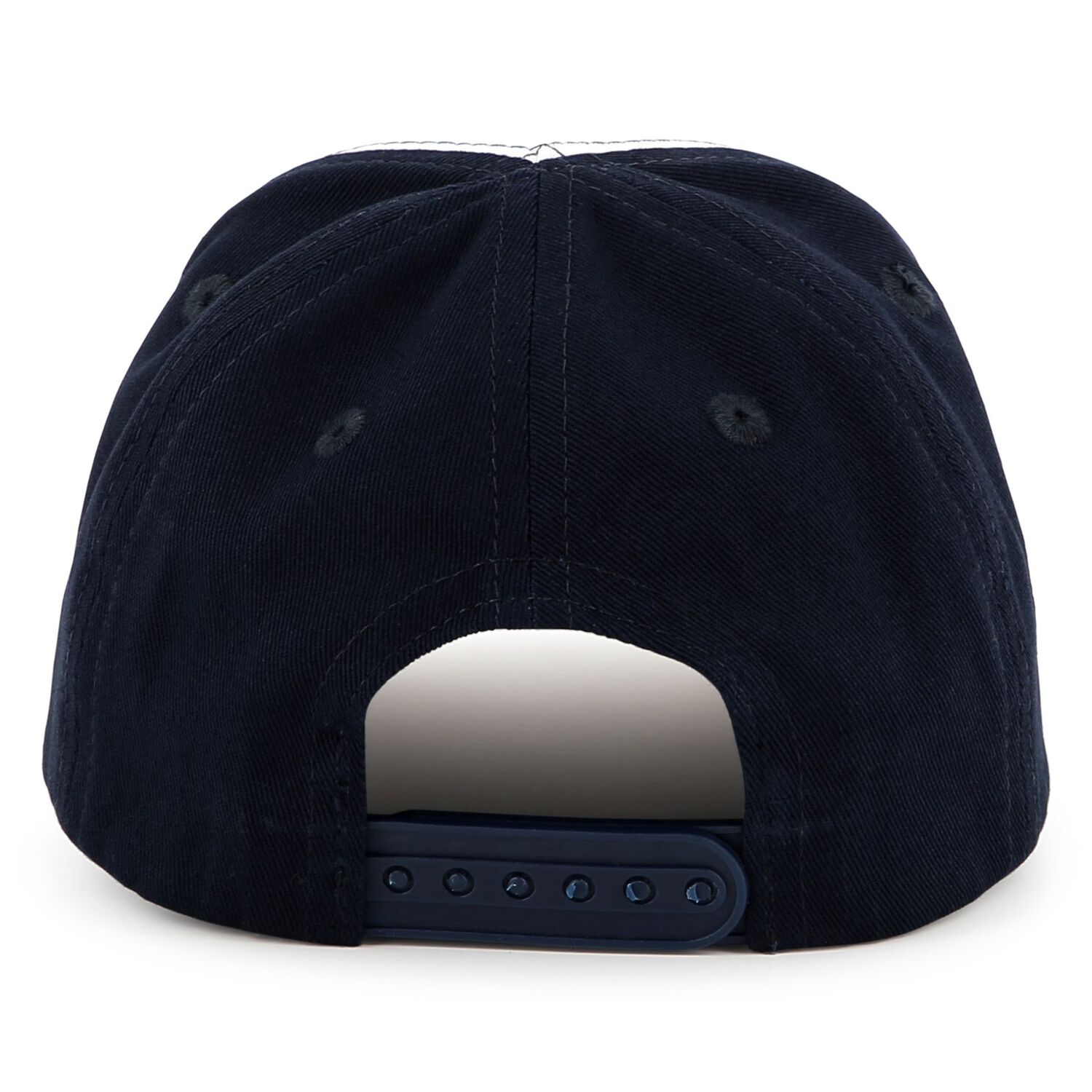 Baby Boys White, Navy Blue & Beige Logo Cap, 1, hi-res image number null