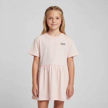 Girls Pink Logo Dress