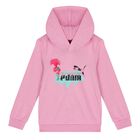 Girls Pink Trolls Logo Hooded Top, 2, hi-res
