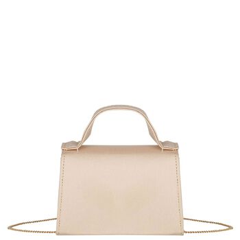 حقيبة يد للبنات من الكريب البيج