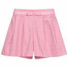 Girls Pink & White Shorts, 1, hi-res