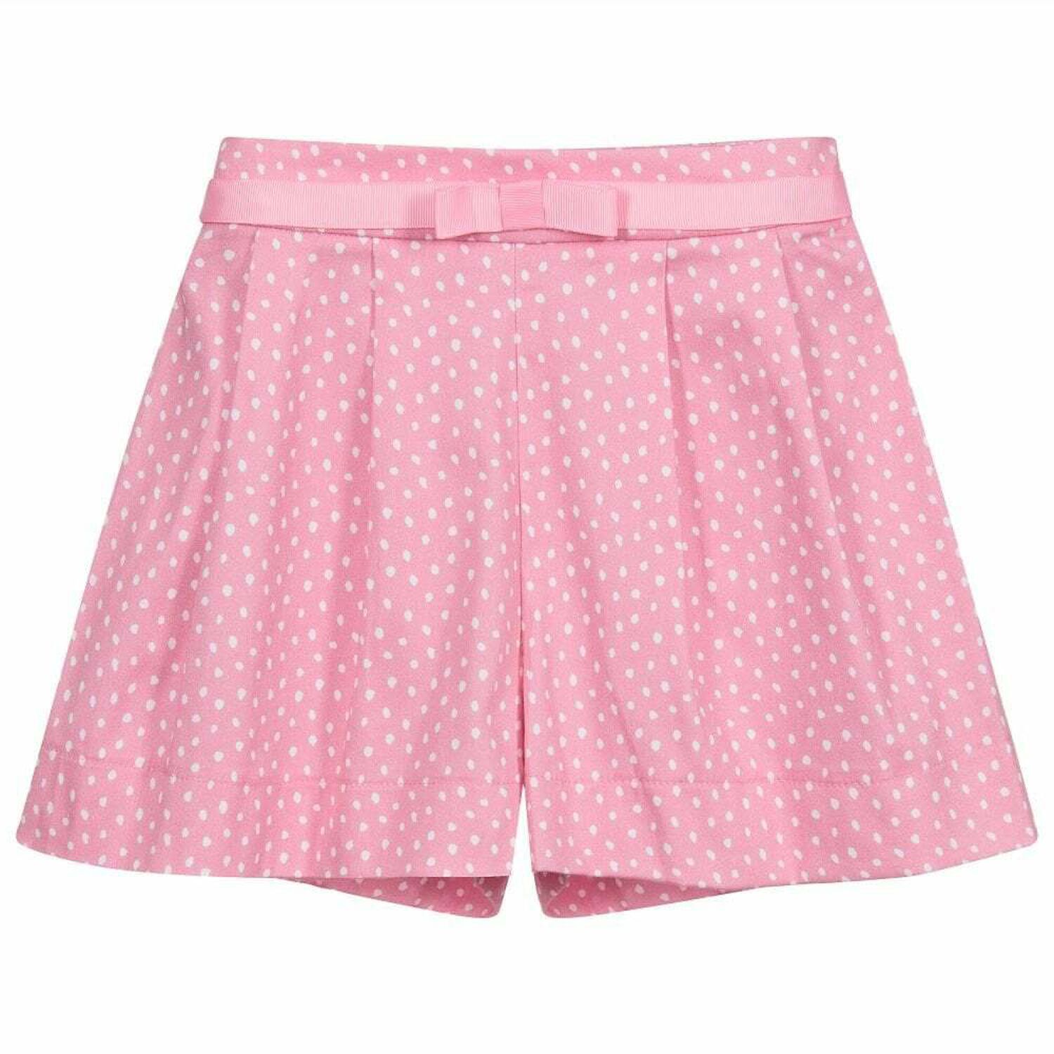 Girls Pink & White Shorts, 1, hi-res