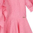 Girls Pink Ruffle Dress, 1, hi-res
