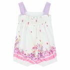 Baby White, Pink & Lilac Romper, 1, hi-res