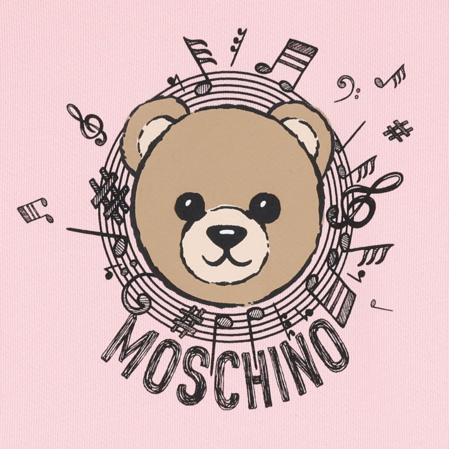 Girls Pink Teddy Bear Logo Dress, 1, hi-res