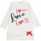 Girls White Jumper Dress, 1, hi-res