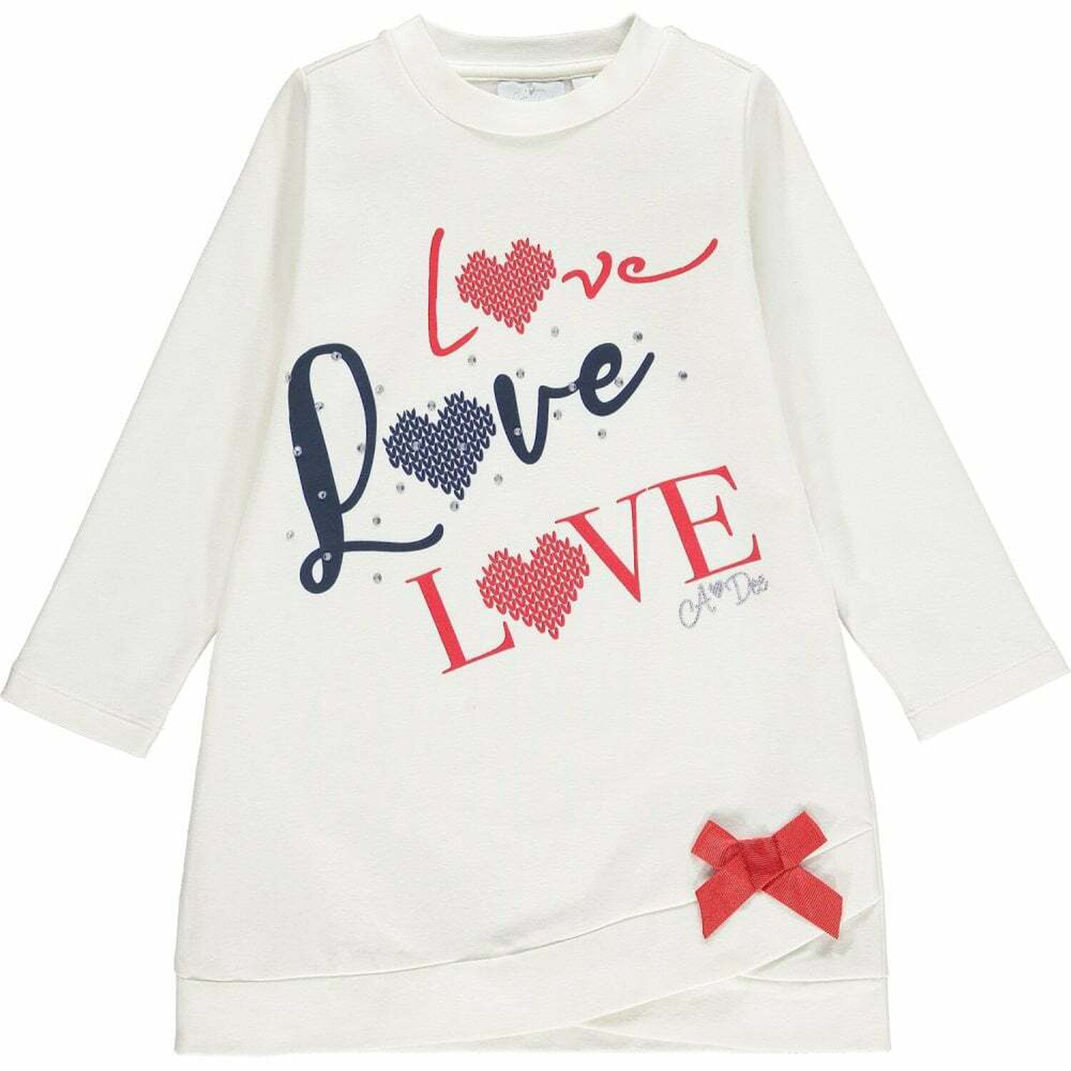 Girls White Jumper Dress, 1, hi-res image number null