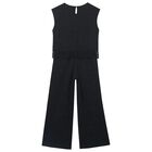 Girls Black Glitter Trousers Set, 1, hi-res