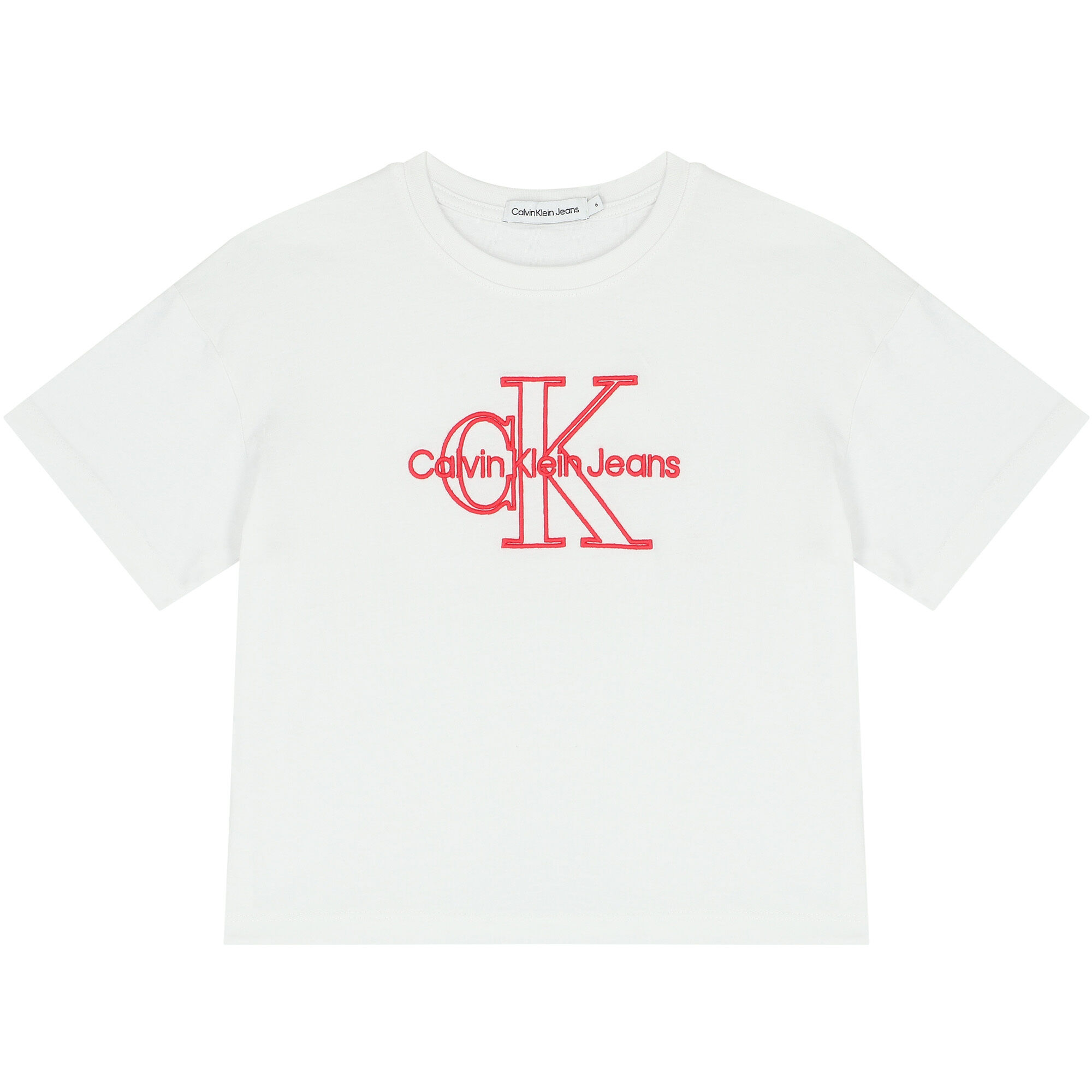 Calvin Klein Girls White Logo Top Junior Couture UAE