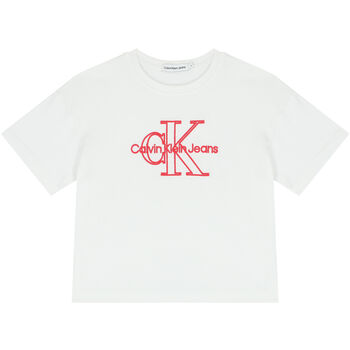 Girls White Logo Top