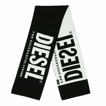 Boys Black & White Logo Scarf