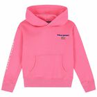 Older Girls Pink Logo Hooded Top, 1, hi-res