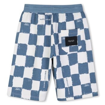 Boys Blue & White Checkerboard Shorts