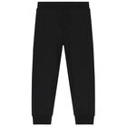 بدلة رياضية أولاد بالشعار باللون الأسود, 1, hi-res