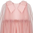 Girls Pink Tulle & Chiffon Cape Dress, 1, hi-res
