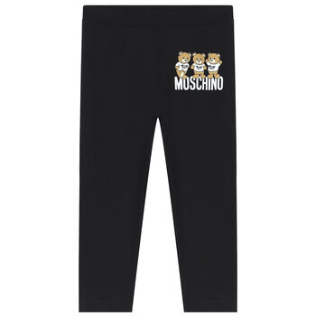 Black Teddy Bear Logo Trousers