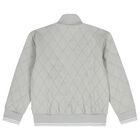 Boys Grey Logo Zip Up Top, 1, hi-res