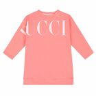 فستان بالشعار باللون الزهرى للبنات, 1, hi-res