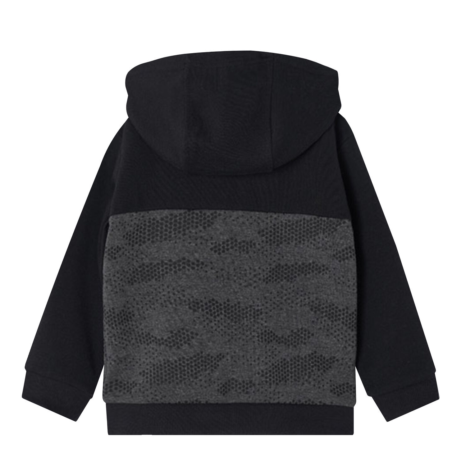 Boys Black Zip Up Top, 1, hi-res