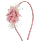 Girls Pink Flower Headband, 1, hi-res