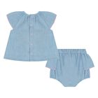Baby Girls Denim Dress Set, 1, hi-res