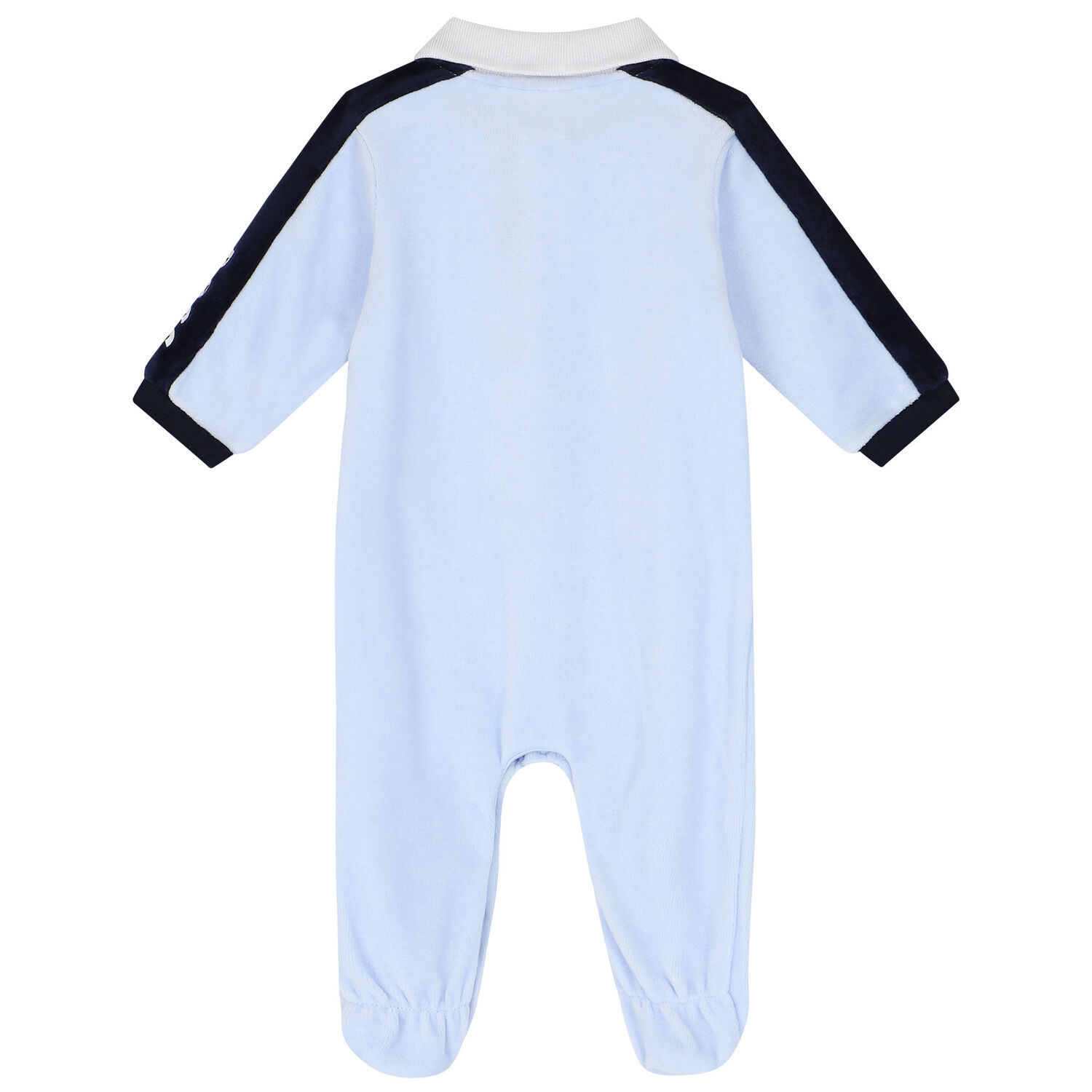 Baby Boys Blue Logo Polo Babygrow, 1, hi-res