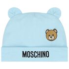 طقم بنات هدايا أفرول بشعار تيدي باللون الأزرق, 3, hi-res