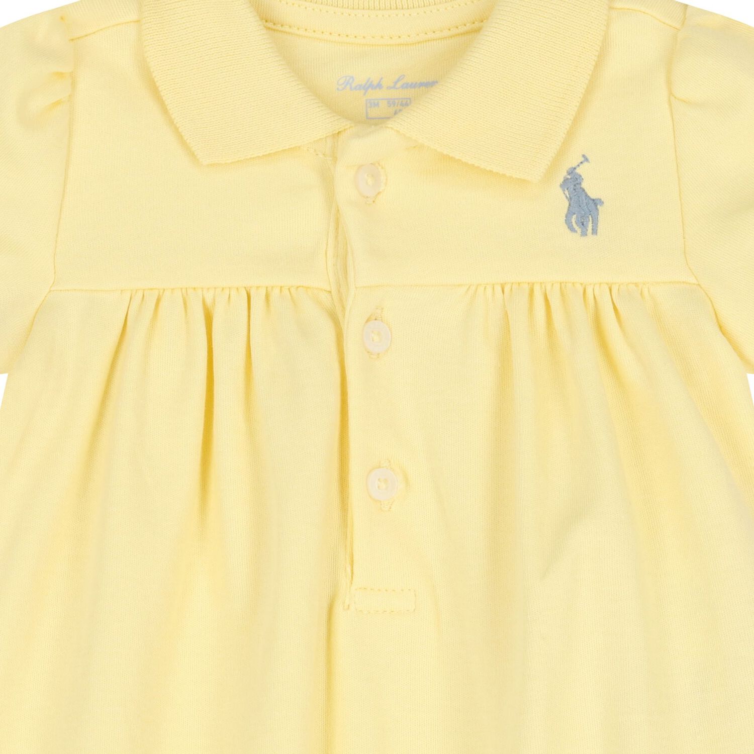 Baby Girls Yellow Logo Romper, 1, hi-res