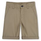 Boys Beige Chino Shorts, 2, hi-res