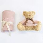 Girls Pink Personalised Teddy Baby Gift Set, 3, hi-res