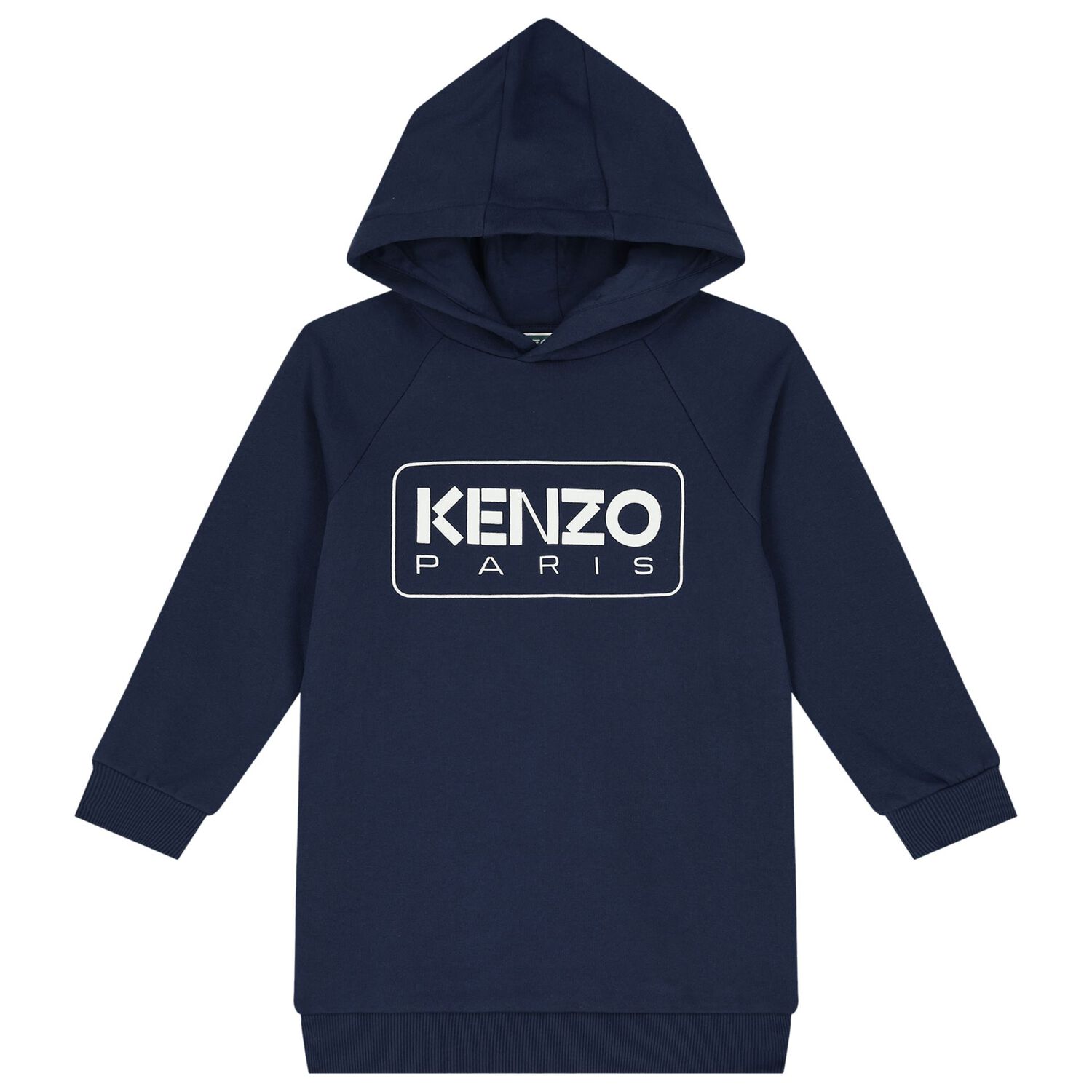 فستان هودى بنات بالشعار باللون الكحلى, 1, hi-res image number null