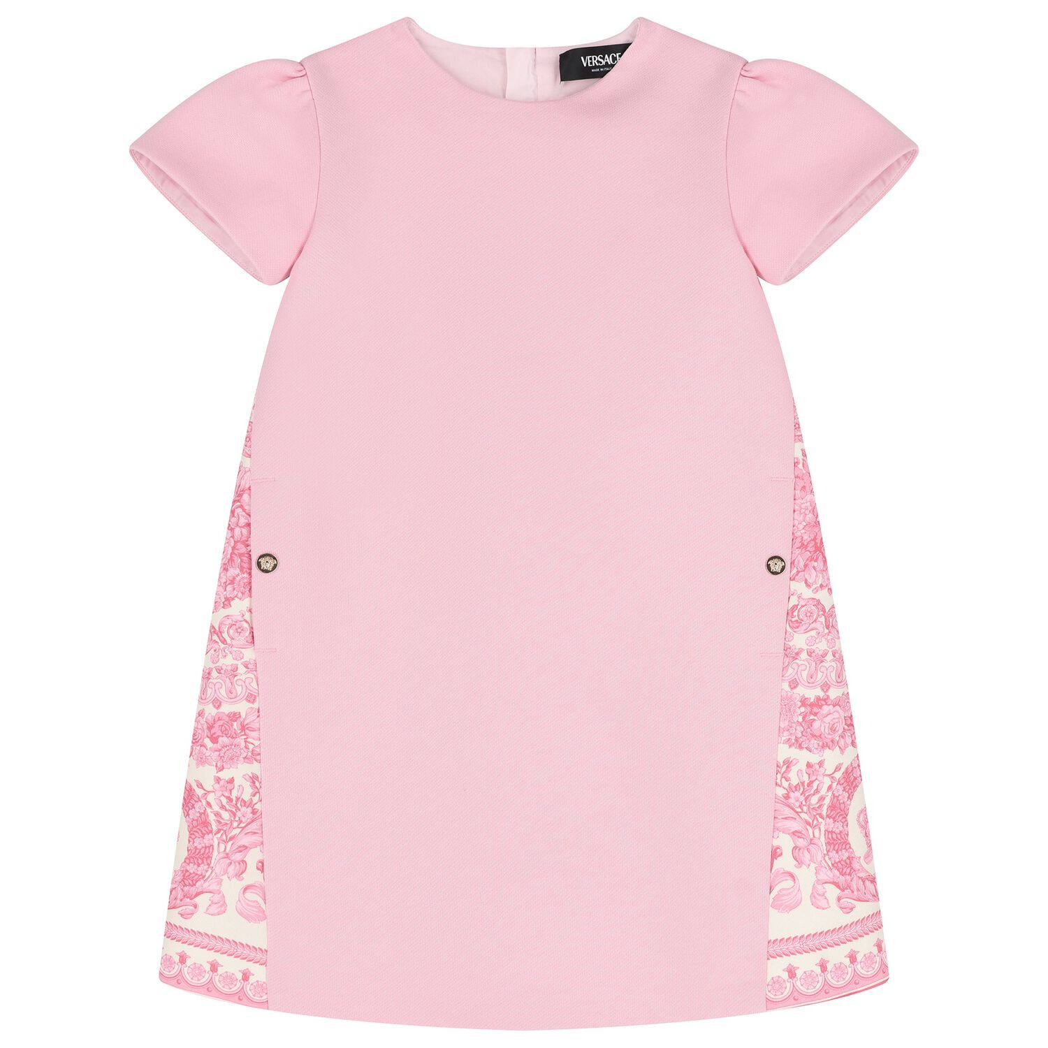 Girls Pink Barocco Dress, 1, hi-res